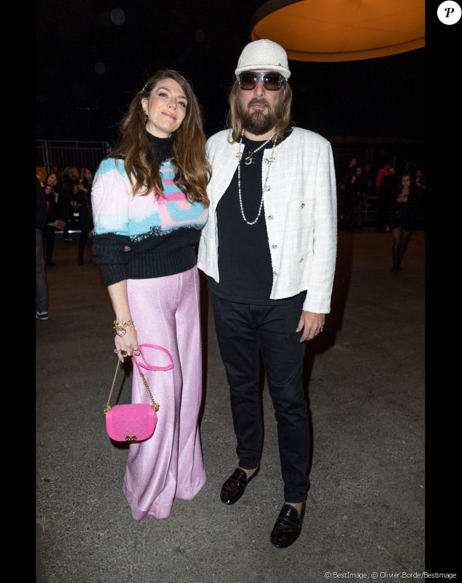 Amandine de La Richardière et son mari Sébastien Tellier - Front Row au deuxième défilé de mode Haute-Couture Chanel au Grand Palais Éphémère lors de la Fashion Week Printemps-été 2023 de Paris, France, le 24 janvier 2023. © Olivier Borde/Bestimage