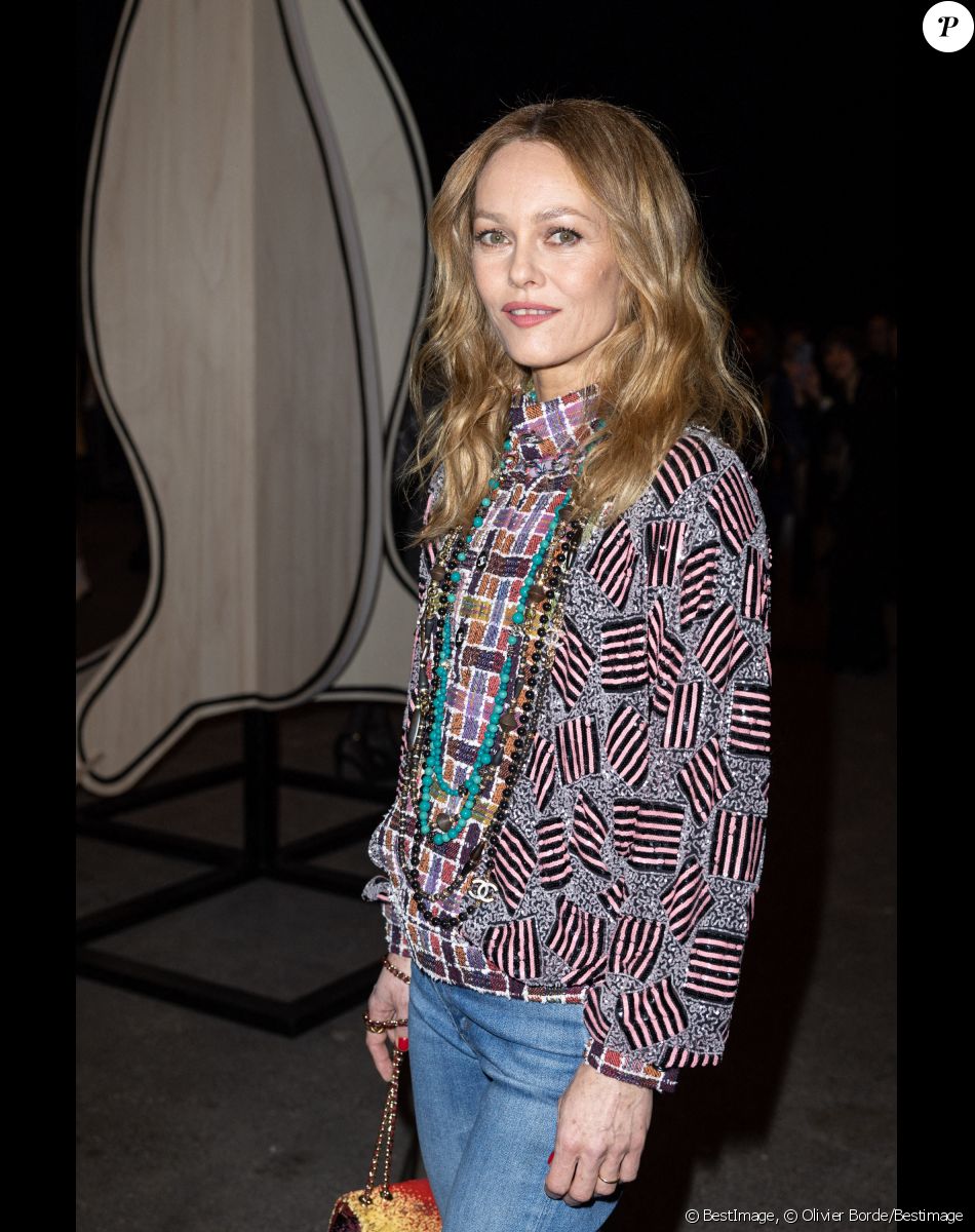 Vanessa Paradis - Front Row au deuxième défilé de mode Haute-Couture Chanel au Grand Palais Éphémère lors de la Fashion Week Printemps-été 2023 de Paris, France, le 24 janvier 2023. © Olivier Borde/Bestimage
