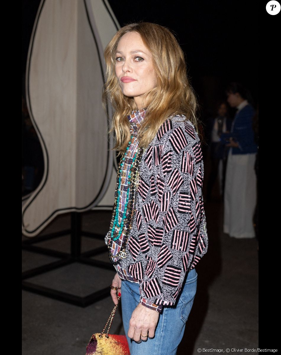 Vanessa Paradis - Front Row au deuxième défilé de mode Haute-Couture Chanel au Grand Palais Éphémère lors de la Fashion Week Printemps-été 2023 de Paris, France, le 24 janvier 2023. © Olivier Borde/Bestimage