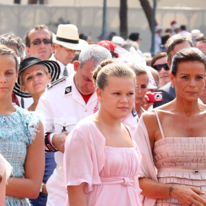 Caroline de Monaco et sa fille Alexandra de Hanovre, Stéphanie de Monaco et ses enfants Louis et Pauline Ducruet et Camille Gottlieb - Mariage de la princesse Charlene et du prince Albert de Monaco