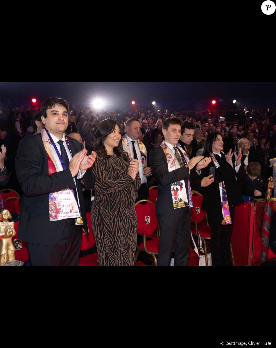 Louis Ducruet et sa femme Marie (enceinte) - Remise des prix lors du 4ème jour du 45ème Festival International du Cirque de Monte Carlo sous le chapiteau Fontvieille à Monaco le 24 janvier 2023. © Olivier Huitel/Pool/Bestimage