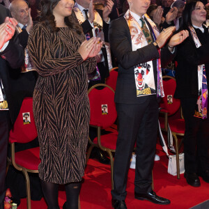 Louis Ducruet et sa femme Marie (enceinte) - Remise des prix lors du 4ème jour du 45ème Festival International du Cirque de Monte Carlo sous le chapiteau Fontvieille à Monaco le 24 janvier 2023. © Olivier Huitel/Pool/Bestimage 