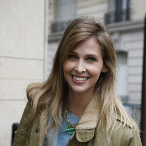 Exclusif - Ophélie Meunier à la sortie d'un enregistrement radio des studios RTL à Neuilly-sur-Seine, France, le 6 janvier 2023.