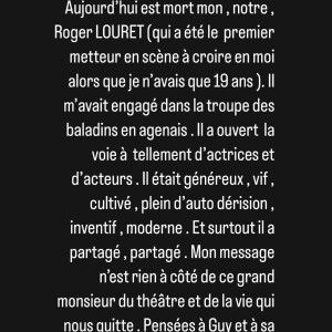 Elie Semoun a rendu hommage à Roger Louret @ Instagram