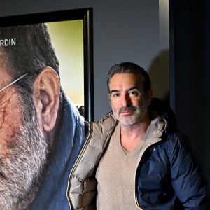 Jean Dujardin lors de l'avant-première du film "Les Chemins Noirs", dans lequel il a le rôle principal, réalisé par Denis Imbert, au cinéma Pathé Gare du Sud à Nice, le 26 janvier 2023. © Bruno Bebert/Bestimage