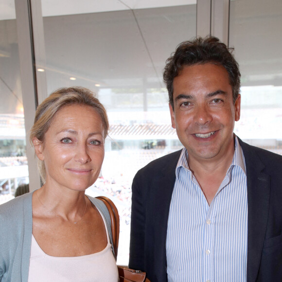 Anne-Sophie Lapix et Patrick Cohen au déjeuner de France Télévision (jour 12) lors des Internationaux de France de Tennis de Roland Garros 2022 à Paris, France, le 2 Juin 2022. © Bertrand Rindoff/Bestimage 