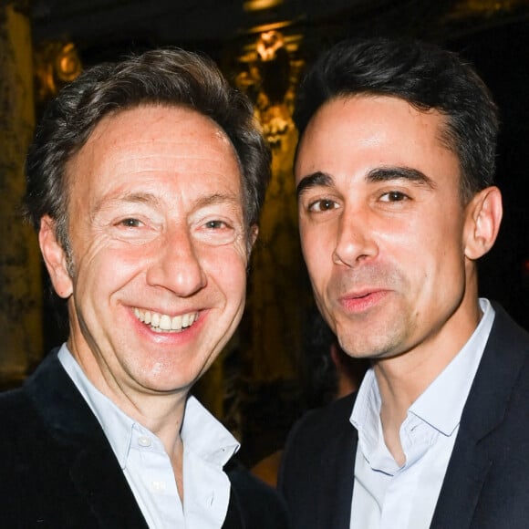 Stéphane Bern et son compagnon Yori Bailleres - Inauguration de la statue de cire de "Muriel Robin et Pierre Palmade" au musée Grévin à Paris. © Coadic Guirec/Bestimage