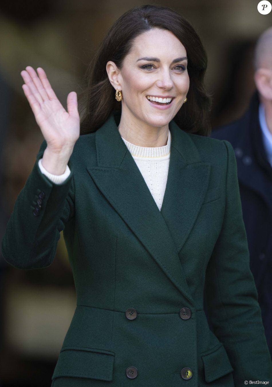 Catherine (Kate) Middleton, princesse de Galles, arrive au complexe de