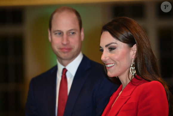 Le prince William, prince de Galles, et Catherine (Kate) Middleton, princesse de Galles, lors de la soirée "Shaping Us" en amont des BAFTA Awards 2023 à Londres, le 30 janvier 2023. 