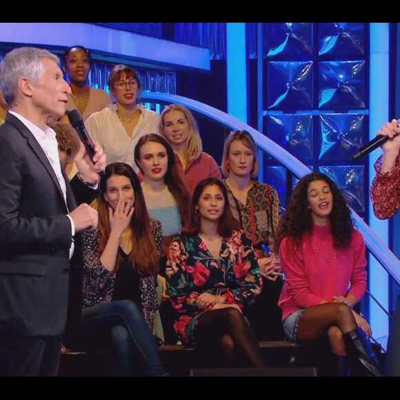 Nagui choqué par l'anecdote de Mélanie dans "N'oubliez pas les paroles", le 31 janvier 2023, sur France 2