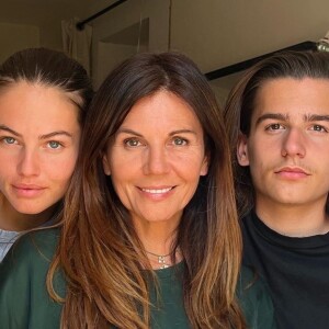 Veronika Loubry et ses enfants, Thylane et Ayrton. Instagram.