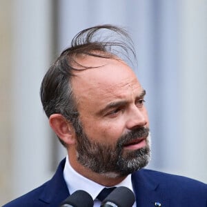 Passation de pouvoir à Matignon entre Edouard Philippe et Jean Castex, nouveau Premier ministre. Paris, le 3 juillet 2020. © JB Autissier / Panoramic / Bestimage