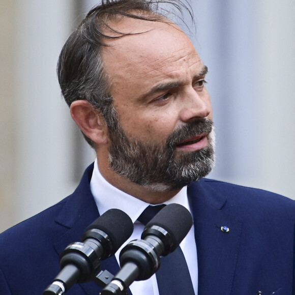 Passation de pouvoir à Matignon entre Edouard Philippe et Jean Castex, nouveau Premier ministre. Paris, le 3 juillet 2020. © JB Autissier / Panoramic / Bestimage