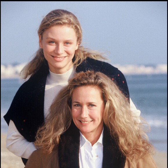 Brigitte Fossey et sa fille Marie Adam - Festival de la Baule en 1992