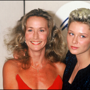 Brigitte Fossey et sa fille Marie Adam lors des César 1987