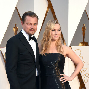 Leonardo DiCaprio et Kate Winslet - Photocall de la 88ème cérémonie des Oscars au Dolby Theatre à Hollywood.