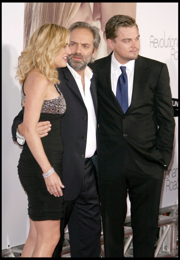 Kate Winslet, Sam Mendes et Leonardo DiCaprio - Avant-première des Noces Rebelles à Los Angeles, décembre 2008.