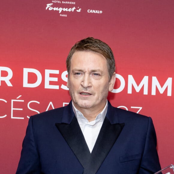 Benoît Magimel au photocall du dîner des nommés au Cesar 2023 au Fouquet's à Paris le 6 février 2023. © Olivier Borde / Bestimage