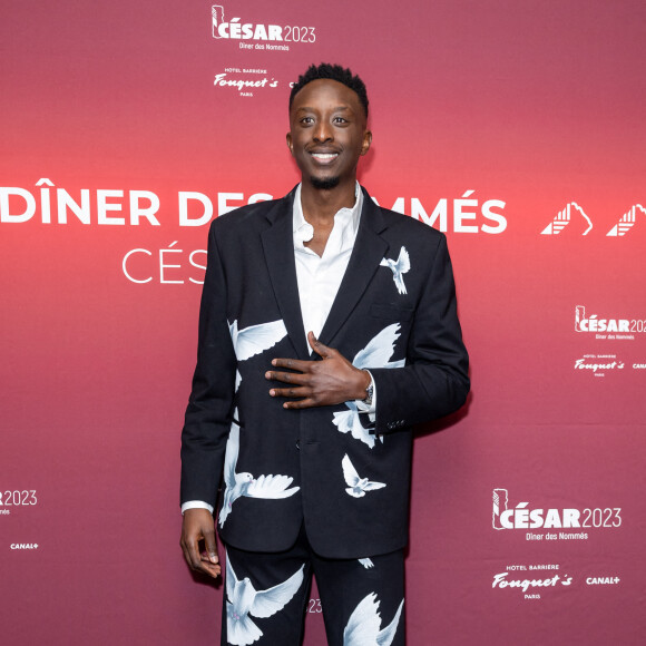 Ahmed Sylla au photocall du dîner des nommés au Cesar 2023 au Fouquet's à Paris le 6 février 2023. © Olivier Borde / Bestimage