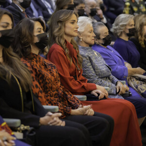 La reine Rania de Jordanie assiste à l'ouverture de la 19ème session ordinaire du parlement à Amman, Jordanie le 13 novembre 2022 