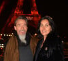 Exclusif - Florent Pagny et sa femme Azucena Caman - Backstage du concert anniversaire des 130 ans de la Tour Eiffel à Paris, qui sera diffusé le 26 octobre sur France 2. Le 2 octobre 2019. © Perusseau-Veeren/ Bestimage