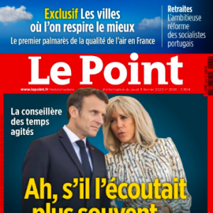 Couverture "Le Point" du jeudi 9 février 2023