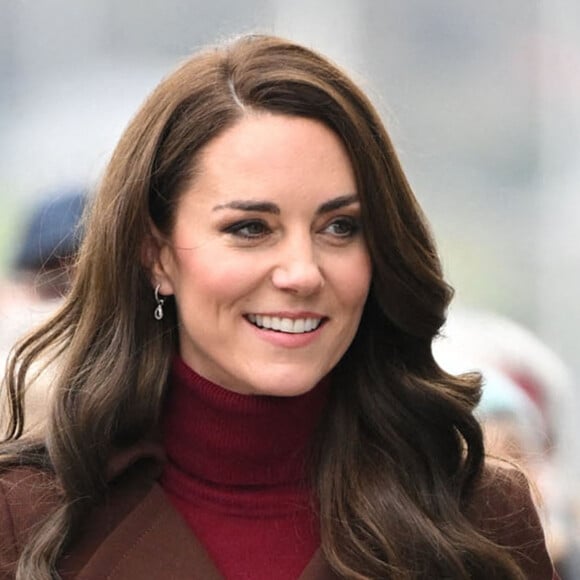 Catherine (Kate) Middleton, princesse de Galles, arrive pour visiter le National Maritime Museum Cornwall à Falmouth, Royaume Uni, le 9 février 2023.