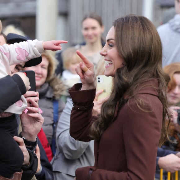 Catherine (Kate) Middleton, princesse de Galles, arrive pour visiter le National Maritime Museum Cornwall à Falmouth, Royaume Uni, le 9 février 2023.