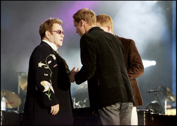 Sir Elton John, le prince William et le prince Harry - Concert for Diana, Wembley Stadium, Londres, 1 juillet 2007