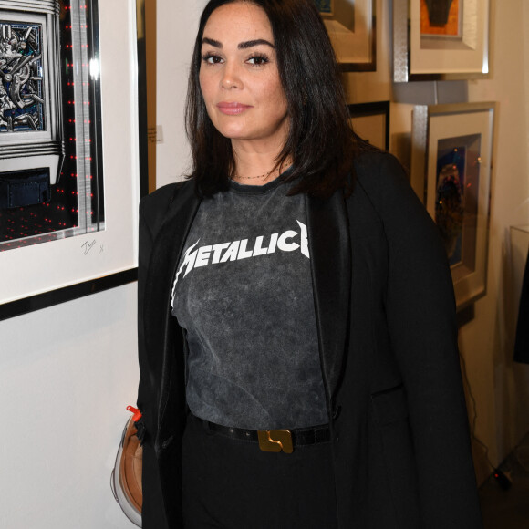 Exclusif - Lola Dewaere lors du vernissage de l'exposition "Vue du ciel" de l'artiste 3D Johann Perathoner au Royal Monceau-Raffles Paris le 20 avril 2022. © Rachid Bellak / Bestimage 