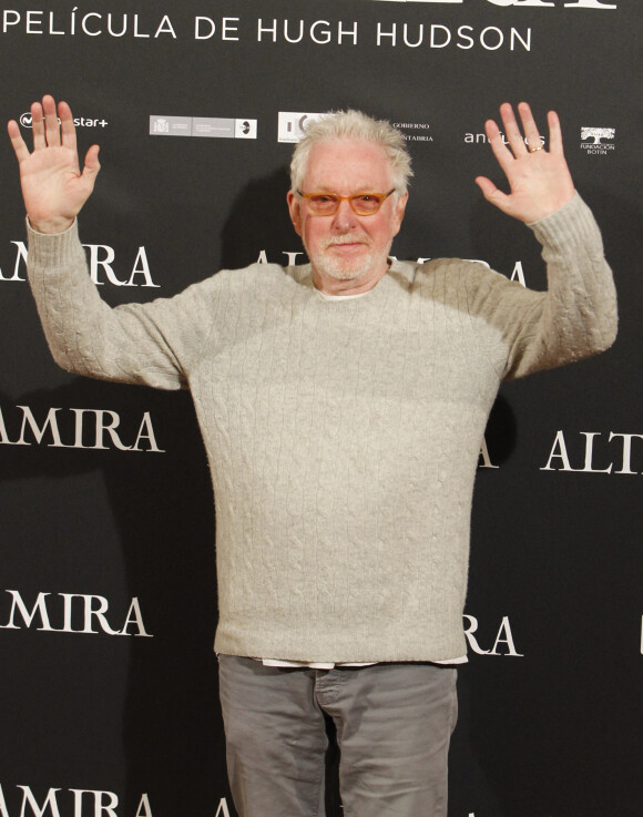 Le réalisateur Hugh Hudson au photocall du film "Altamira" à Madrid le 31 mars 2016. 