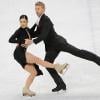 Isabelle Delobel et Olivier Schoenfelder, les représentants français pour l'épreuve de patinage artiste de danse imposée, lors de l'épreuve, le 19 février.