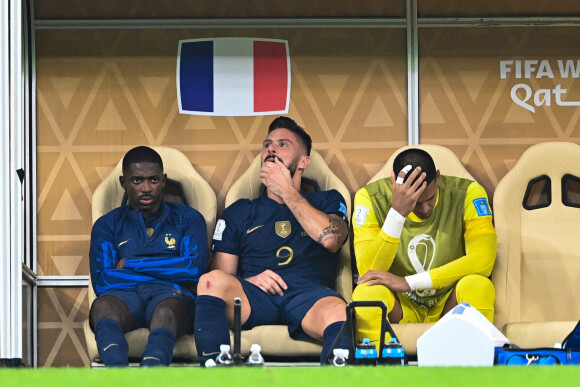 Olivier Giroud - Match "France - Argentine (3-3 - tab 2-4)" en finale de la Coupe du Monde 2022 au Qatar, le 18 décembre 2022. © Philippe Perusseau / Bestimage 