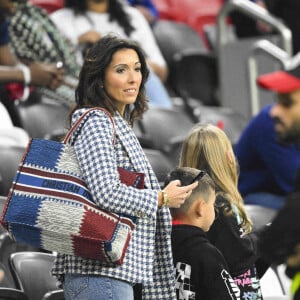 Jennifer Giroud - femme de GIROUD Olivier (FRA) en tribune avant le match de football de quart de finale opposant la France à l'Angleterre lors de la coupe du Monde (FIFA 2022) au stade Al Bayt à Al Khor au Qatar, le 10 décembre 2022. © Jean-Baptiste Autissier/Panoramic/Bestimage 