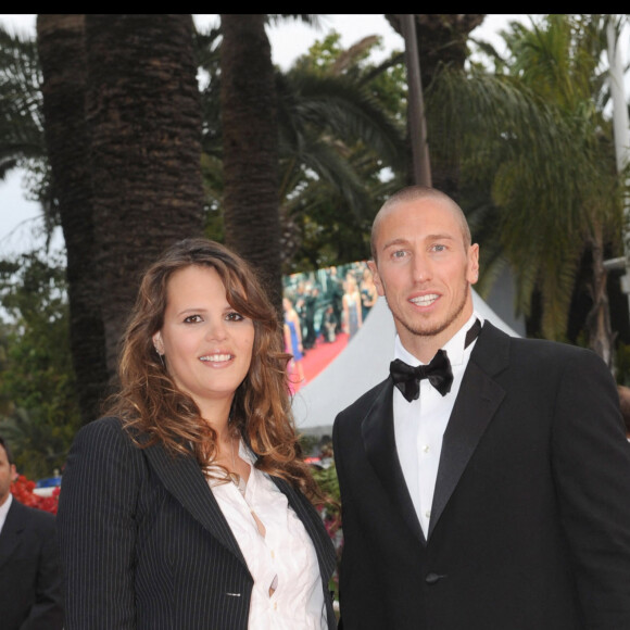 Laure Manaudou et Frédérick Bousquet - Montée des marches du film "La princesse de Montpensier" lors du 63e Festival de Cannes le 16 mai 2010