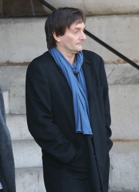 Pierre Palmade - Sorties des obsèques de Sylvie Joly en l'église Saint-Sulpice à Paris le 9 septembre 2015.