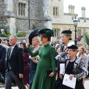 Pippa Middleton enceinte - Sorties après la cérémonie de mariage de la princesse Eugenie d'York et Jack Brooksbank en la chapelle Saint-George au château de Windsor, Royaume Uni, le 12 octobre 2018. 