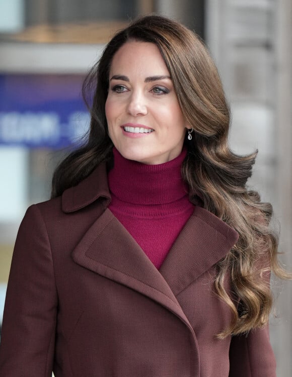 Le prince William, prince de Galles, et Catherine (Kate) Middleton, princesse de Galles, lors d'une visite du National Maritime Museum Cornwall à Falmouth, Royaume Uni, le 9 février 2023. 