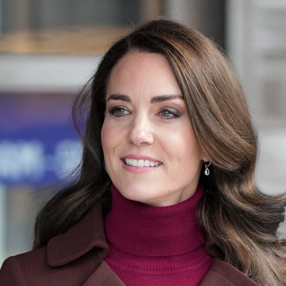 Le prince William, prince de Galles, et Catherine (Kate) Middleton, princesse de Galles, lors d'une visite du National Maritime Museum Cornwall à Falmouth, Royaume Uni, le 9 février 2023. 