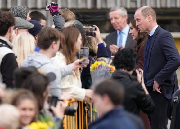 Le prince William, prince de Galles, et Catherine (Kate) Middleton, princesse de Galles, lors d'une visite du National Maritime Museum Cornwall à Falmouth, Royaume Uni, le 9 février 2023. 