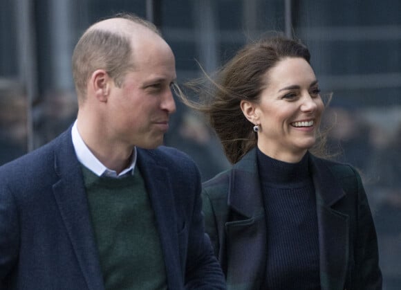 Le prince William, prince de Galles, et Catherine (Kate) Middleton, princesse de Galles, inaugurent officiellement le nouveau Centre hospitalier Royal Liverpool University Hospital à Liverpool, Royaume Uni, le 12 janvier 2023. 