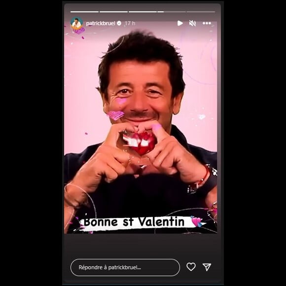 Patrick Bruel sur Instagram pour la Saint-Valentin. Le 14 février 2023.