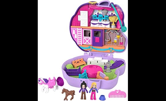 Les chevaux de Polly et son amie seront-ils à la hauteur de ce coffret Polly Pocket univers concours hippique