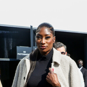 Aya Nakamura à la sortie du défilé Balenciaga Automne/Hiver 2022/2023 lors de la Fashion Week de Paris au Bourget à Paris, France, le 6 mars 2022. © Da Silva-Perusseau/Bestimage 