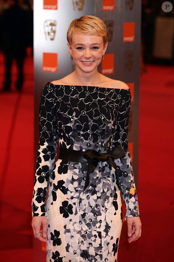 Carey Mulligan à la remise des BAFTA, à Londres, le 21 février 2010 !