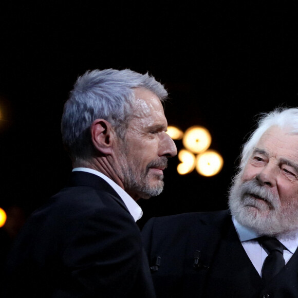 Lambert Wilson et Jacques Weber - Enregistrement de l'émission "Le grand échiquier". Le 22 novembre 2021. © Dominique Jacovides / Bestimage