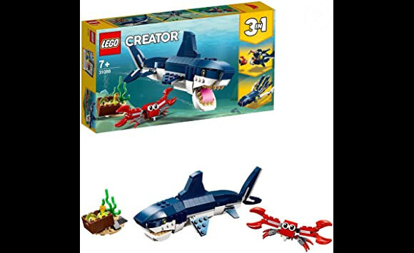Toutes les créatures des fonds marins les plus féroces réunis dans un seul kit, c'est possible avec jeu de construction Lego Creators 3-en-1 requin