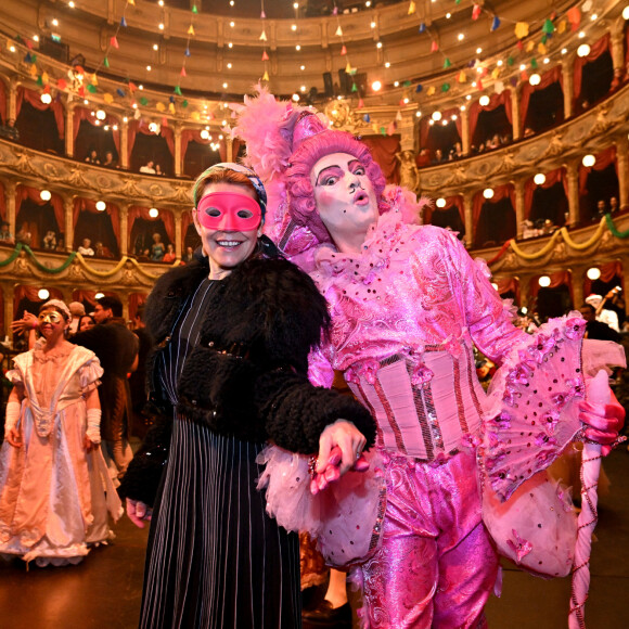 Laura Tenoudji Estrosi pour le retour du Grand Bal du Veglione à l'Opéra de Nice pour le 150eme Carnaval de Nice, le 25 février 2023. © Bruno Bebert / Bestimage