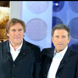 Oct 15, 2003; Paris, France; Gerard depardieu & Michel Drucker sur le plateau de ' Vivement Diamnche '