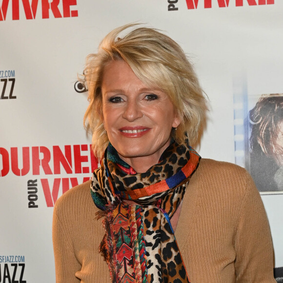 Sophie Davant - Photocall à la première du film "Tourner pour vivre" sur la vie cinématographique du réalisateur C.Lelouch à Paris le 25 avril 2022. © Coadic Guirec / Bestimage 